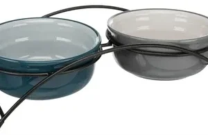 Trixie Voerbak Set Keramiek Metaal - 600 ml