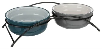 Trixie Voerbak Set Keramiek Metaal - 600 ml