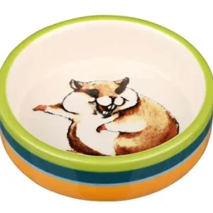 Trixie Voerbak Striphamster Keramiek Kleurig 8 cm 4 St - 80 ml