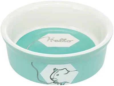 Trixie Voerbak Waterbak Keramiek Strip Cavia 11 cm 4st - 250 ml