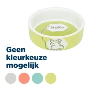 Trixie Voerbak Waterbak Keramiek Strip Hamster 8 cm 4st - Assorti