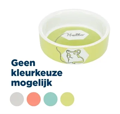 Trixie Voerbak Waterbak Keramiek Strip Hamster 8 cm 4st - Assorti