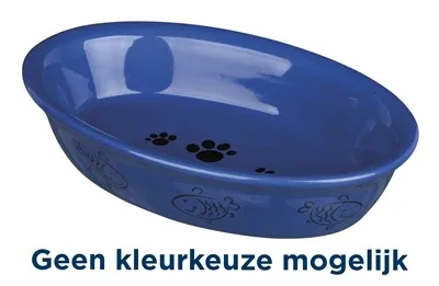 Trixie Voerbak Waterbak Ovaal Poot Vismotief Keramiek 15x10 cm 4 St - 200 ml