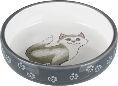 Trixie Voerbak Waterbak Plat Kat Poten Keramiek 15 cm 4 St - 300 ml