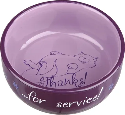 Trixie Voerbak Waterbak Thanks for Service Keramiek 11 cm 4 St - 300 ml - Image 2