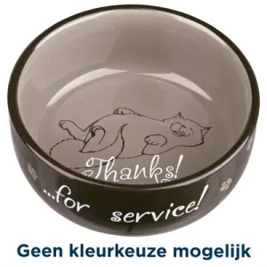 Trixie Voerbak Waterbak Thanks for Service Keramiek 11 cm 4 St - 300 ml