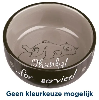 Trixie Voerbak Waterbak Thanks for Service Keramiek 11 cm 4 St - 300 ml