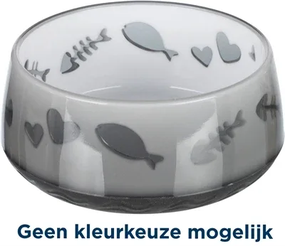 Trixie Voerbak Waterbak Vis Hart Kunststof Rubberring 12 cm 4 St - 300 ml