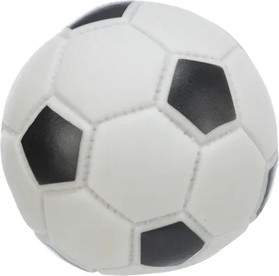 Trixie Voetbal Vinyl 10x10x10 cm 3 St - Zwart