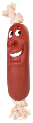 Trixie Worstje met Touw Vinyl 11 cm 4 St
