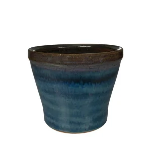 TS Collection Giel - Bloempot - Blauw - 28 cm