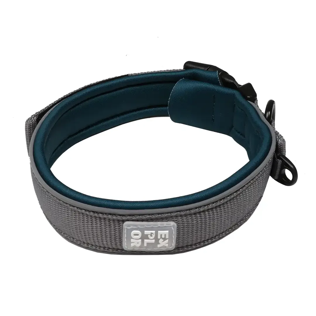 Ultimate Fit Comfy halsband Classic L – 45-51cm petrol blue - Image 2