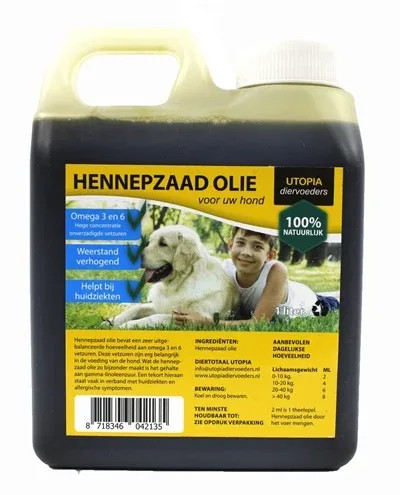 Utopia Hennepzaad Olie 1 Ltr - 1 liter
