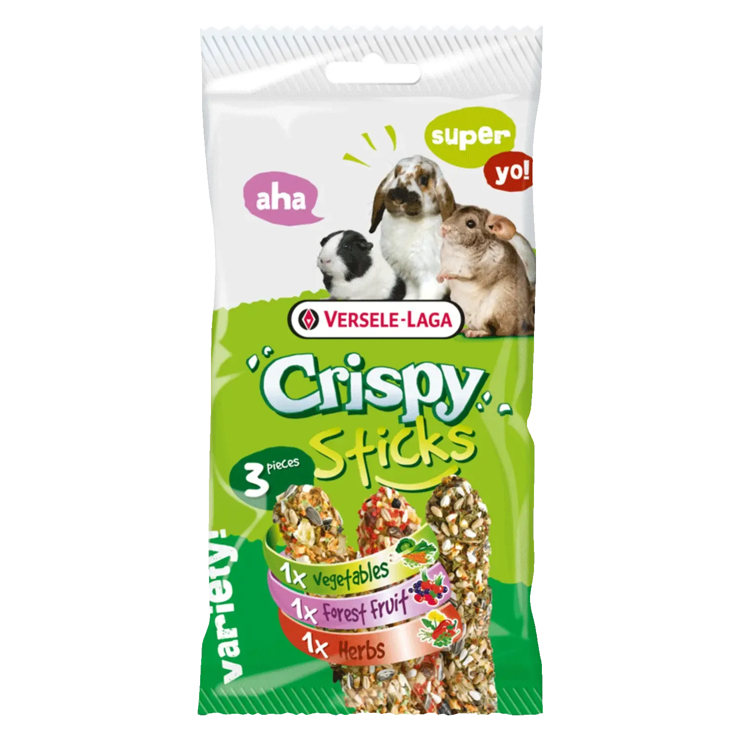 Versele-Laga Crispy Sticks Herbivoren Triple Variety Pack 165 g