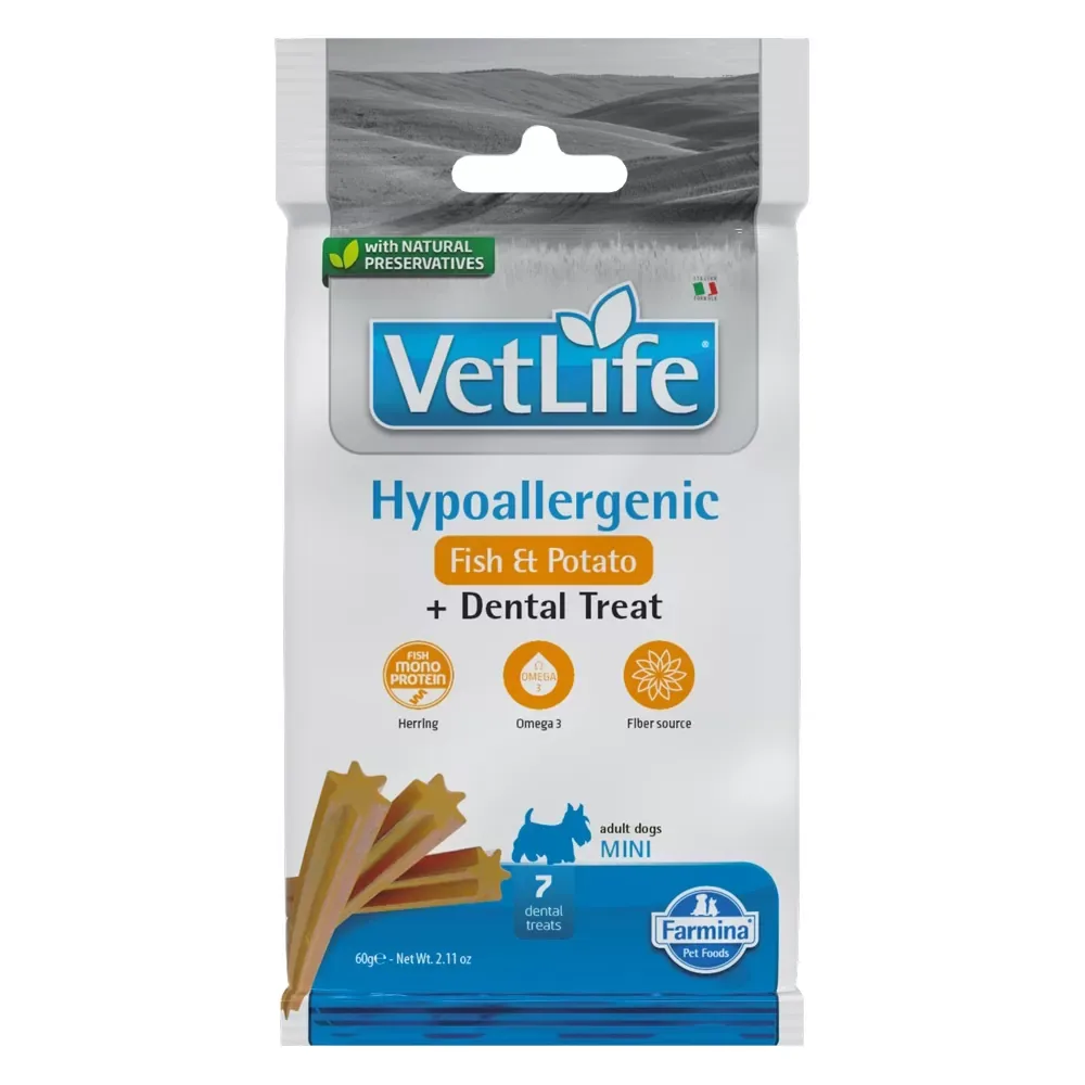 Vet Life Dental Treats Hypoallergenic Fish Potato