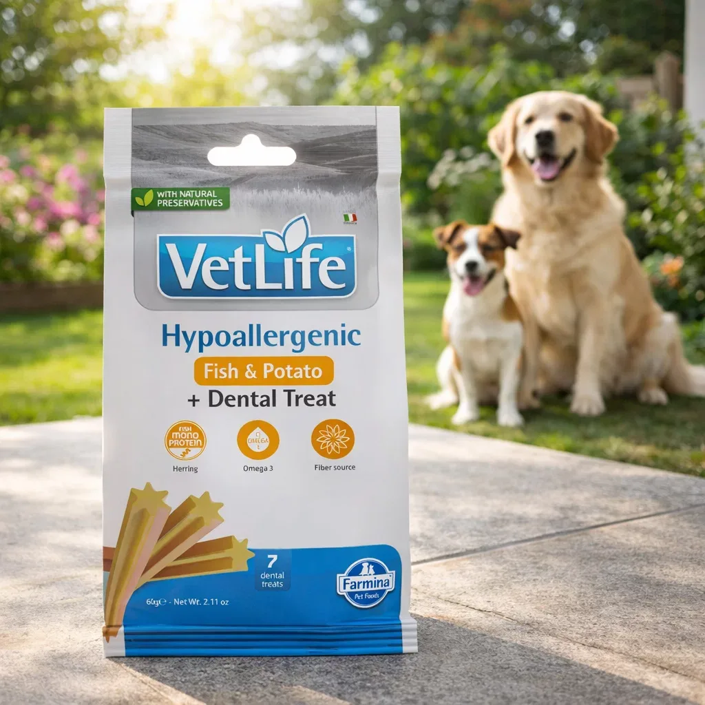 Vet Life Dental Treats Hypoallergenic Fish Potato - Image 2