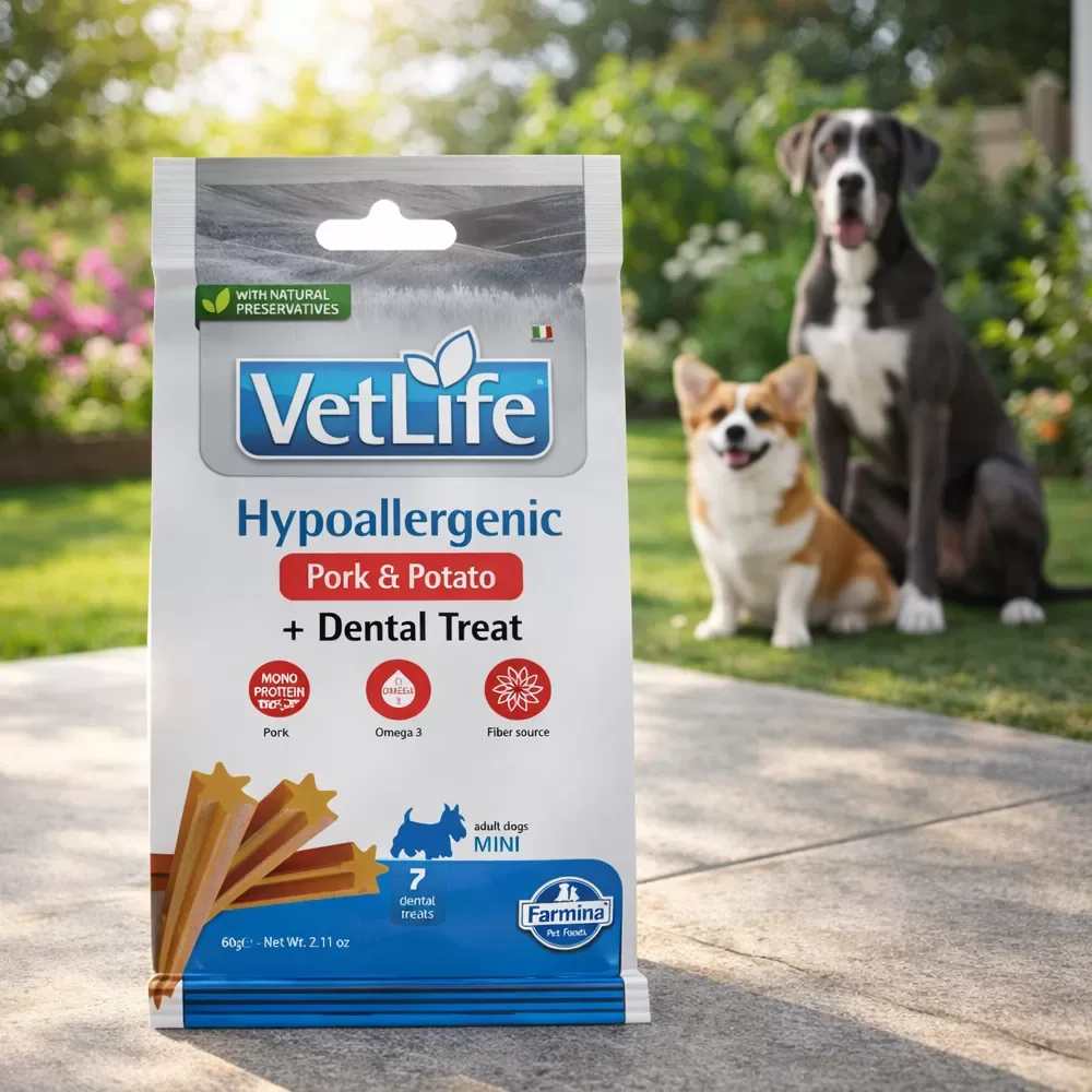 Vet Life Dental Treats Hypoallergenic Pork Potato - Image 2