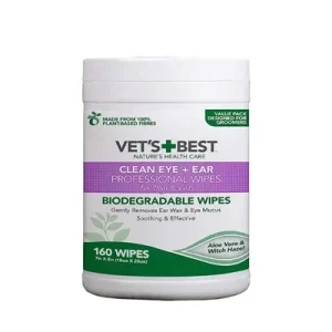 Vets Best Clean Ear Eye Wipes Hond 160 St