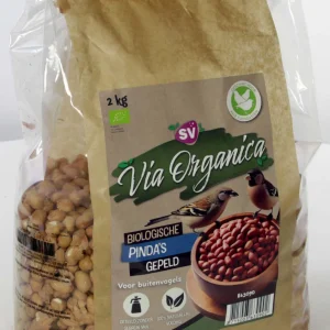 Via Organica - Biologische Pinda's Gepeld - Tuinvogelvoer - 2 Kilogram