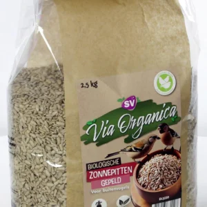 Via Organica - Biologische Zonnebloempitten Gepeld - Tuinvogelvoer - 2.5 Kilogram