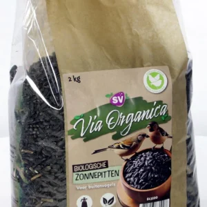 Via Organica - Biologische Zonnebloempitten - Tuinvogelvoer - 2 Kilogram