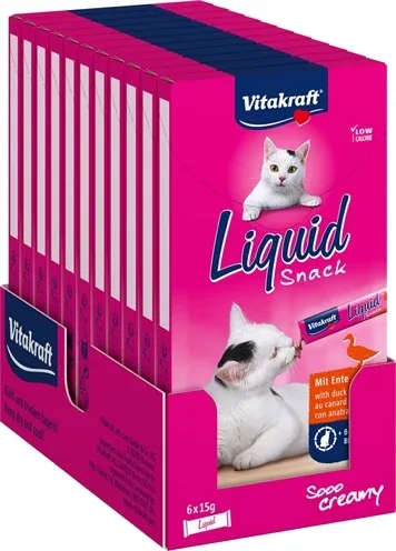 Vitakraft Cat Liquid Snack Eend B Glucaan 11x3 St - 90 gr