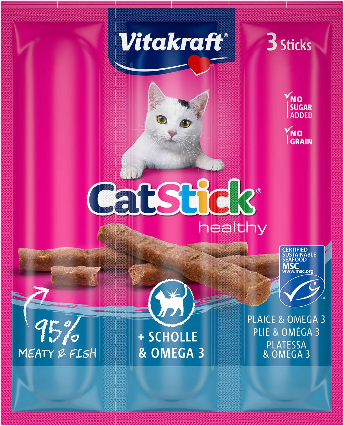 Vitakraft Cat Stick Healthy - Kattensnack - 3 Stuks - kip
