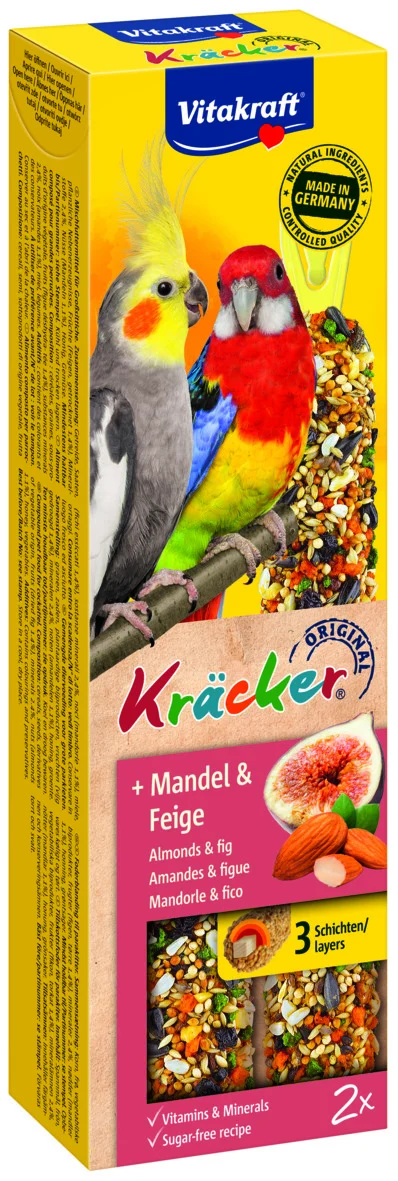 Vitakraft Kr盲cker Valkparkiet - 2 Stuks - Honing - Snacks|Cracker