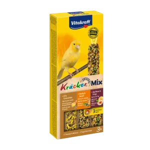 Vitakraft Kräcker Kanarie Trio Ei, Fruit, Honing 3in1