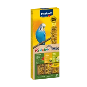 Vitakraft Kräcker Parkiet Trio Kruiden, Sesam, Kiwi 3in1