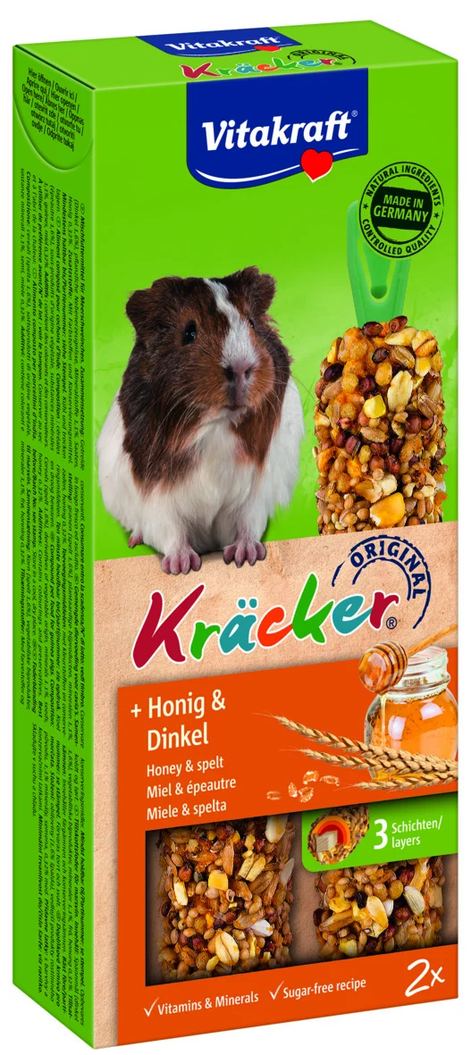 Vitakraft Kr盲cker 2 in 1 - Caviasnack - Honing