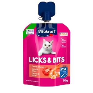 Vitakraft Licks & Bits Garnaal & Tomaat Kat 60 gr