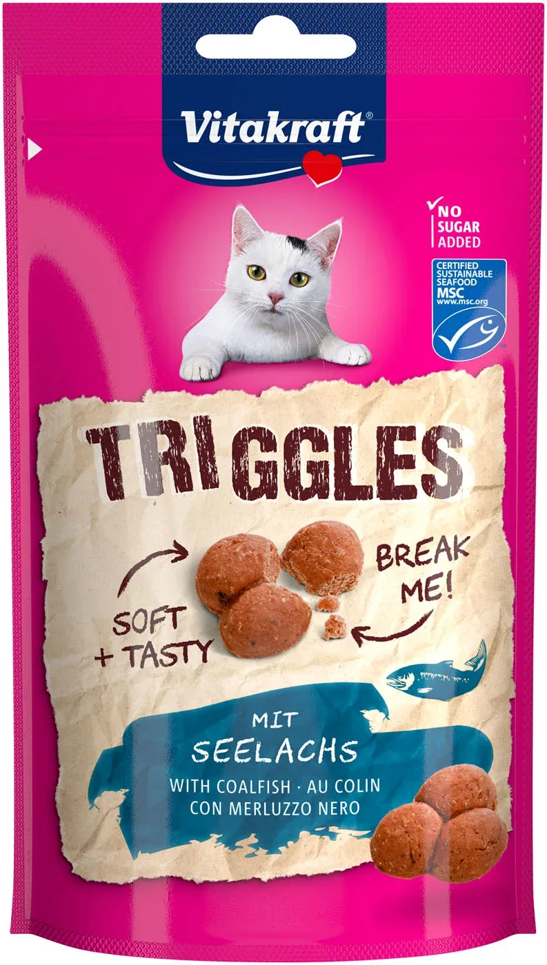 Vitakraft Triggles - Kattensnack - 40 Gram - kalkoen