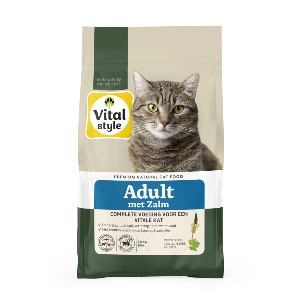 Vitalstyle Adult - Kattenvoer - 3.5 Kilogram - Zalm