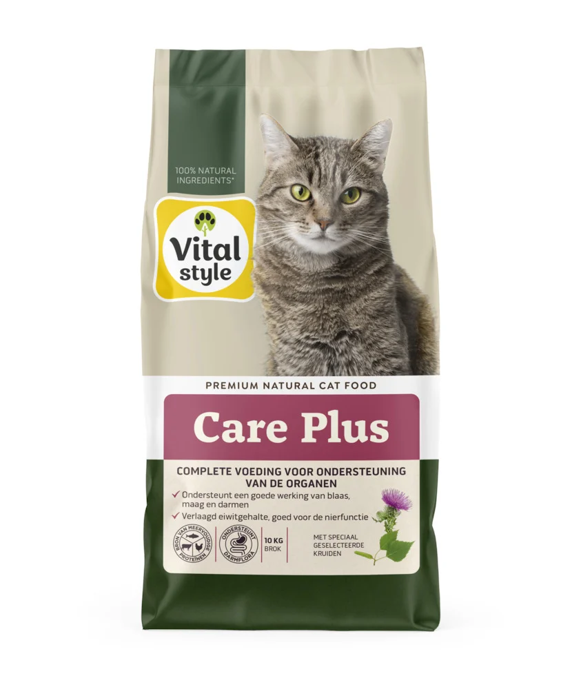 Vitalstyle Care Plus - Kattenvoer - 1.5 Kilogram - Kip, rund