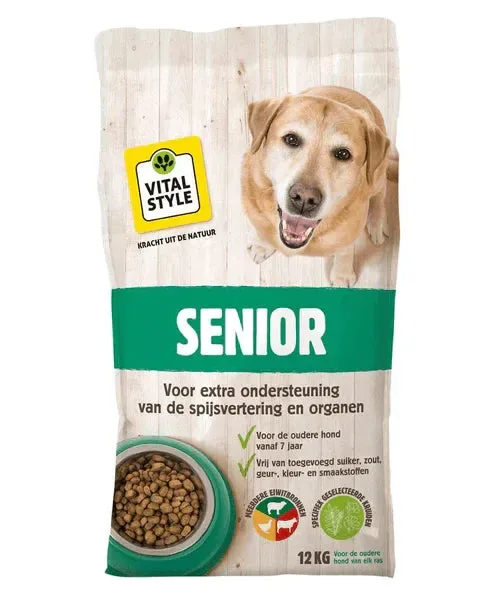 VITALstyle Senior Hond (met Omega 3 + 6 en prebiotica)