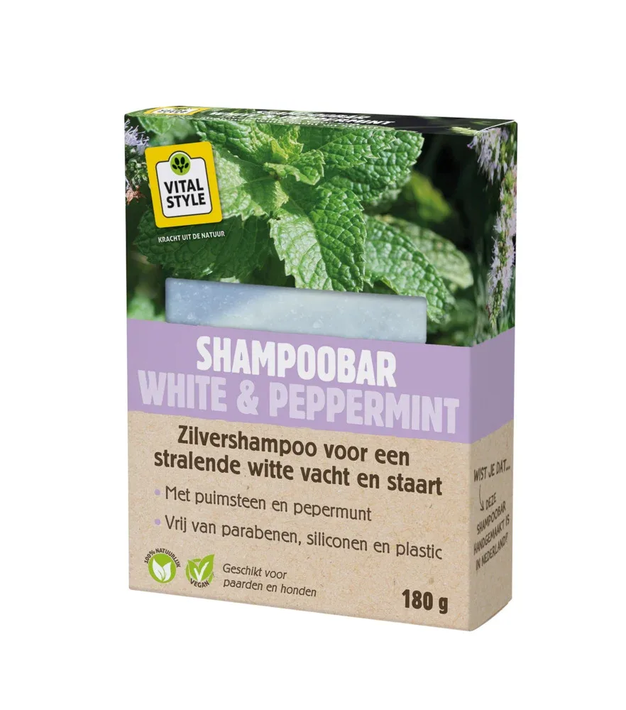 Vitalstyle Shampoobar Smooth & Silky - Paardenshampoo - 180 Gram - Zeegroen