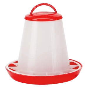 Voersilo+Deksel Vogel Plastic Rood/Wit 1 kg