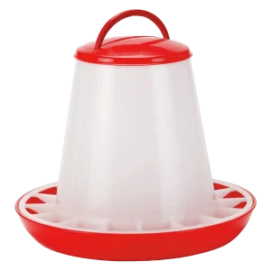 Voersilo+Deksel Vogel Plastic Rood/Wit 3 kg