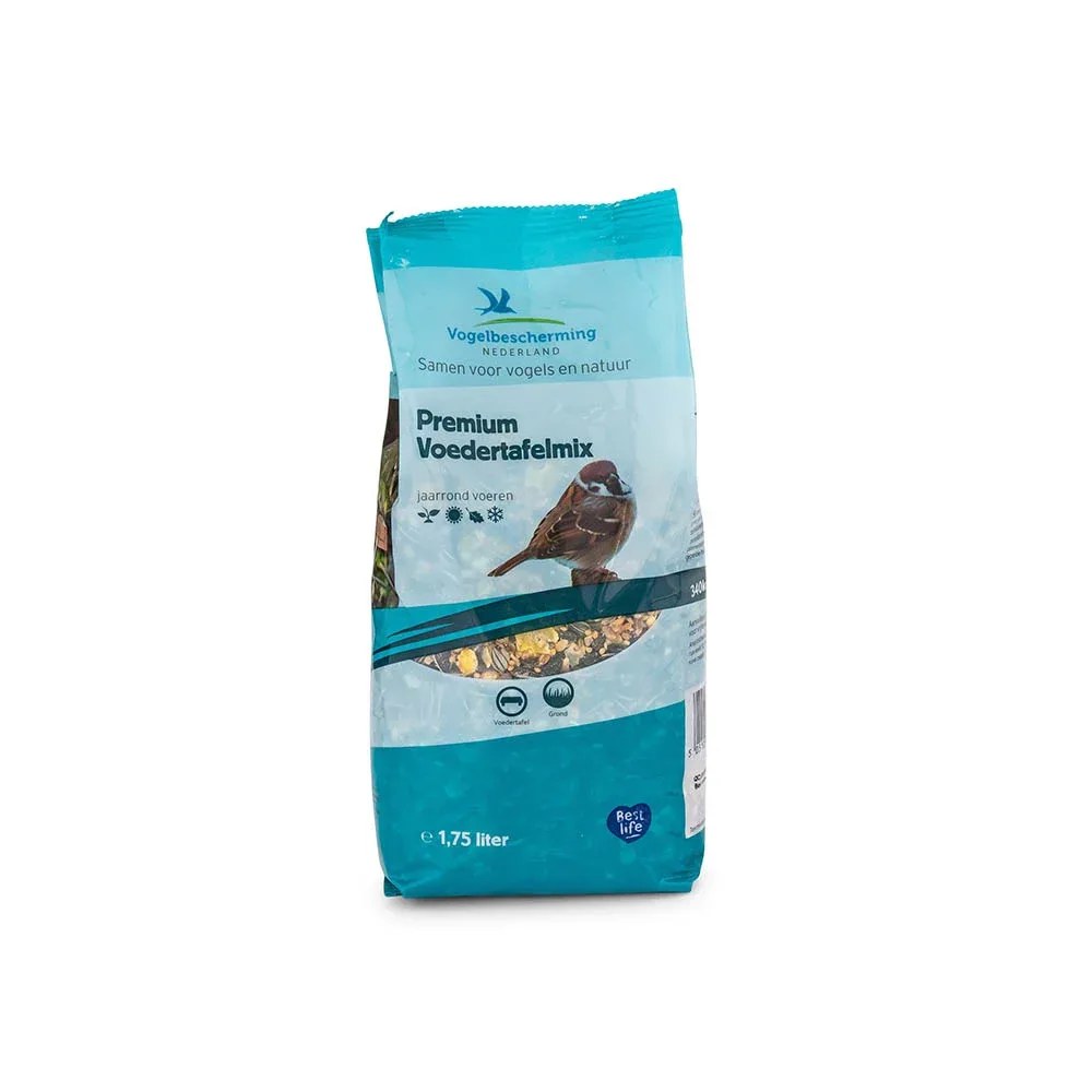 Vogelbescherming Premium Voedertafelmix - Tuinvogelvoer - 4 Liter - Voedertafelmix
