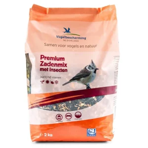 Vogelbescherming - Premium Zadenmix met Insecten - Tuinvogelvoer - 2 Kilogram