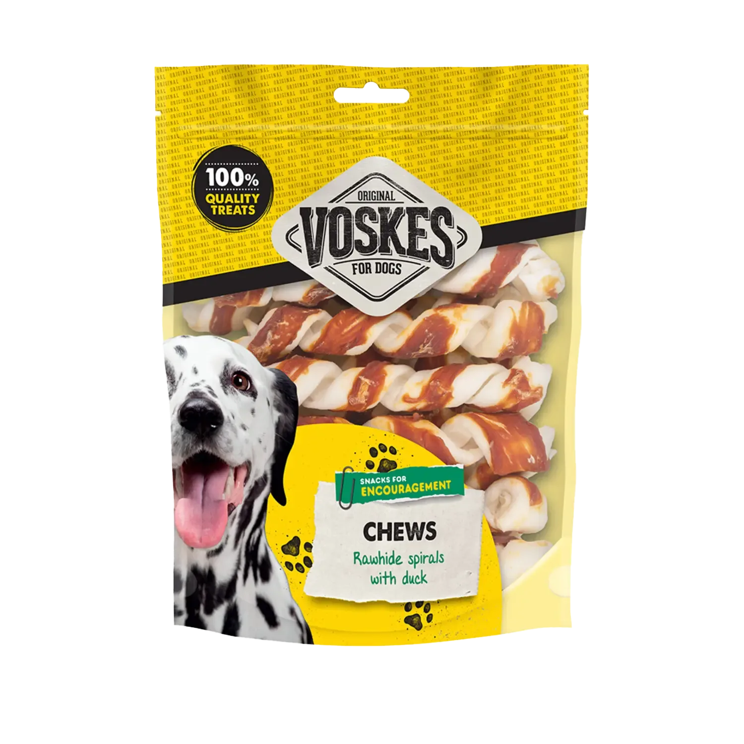 Voskes Hondensnack Spiralen Runderhuid & Eend 20 stuks