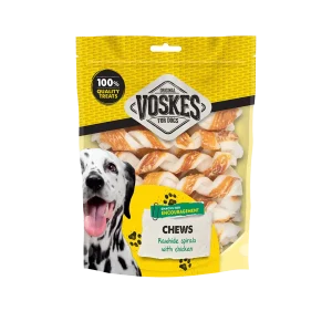 Voskes Hondensnack Spiralen Runderhuid & Kip 20 stuks