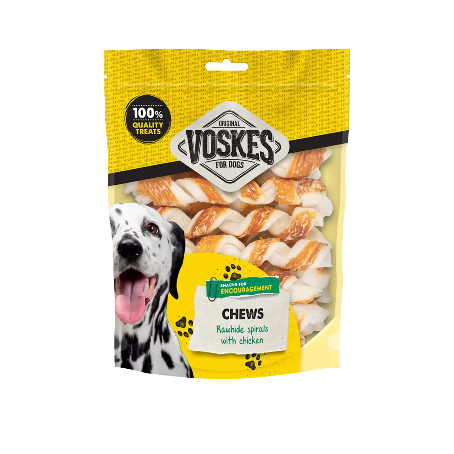 Voskes Hondensnack Spiralen Runderhuid & Kip 20 stuks