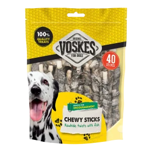 Voskes Rawhide Sticks Vis 40 sticks