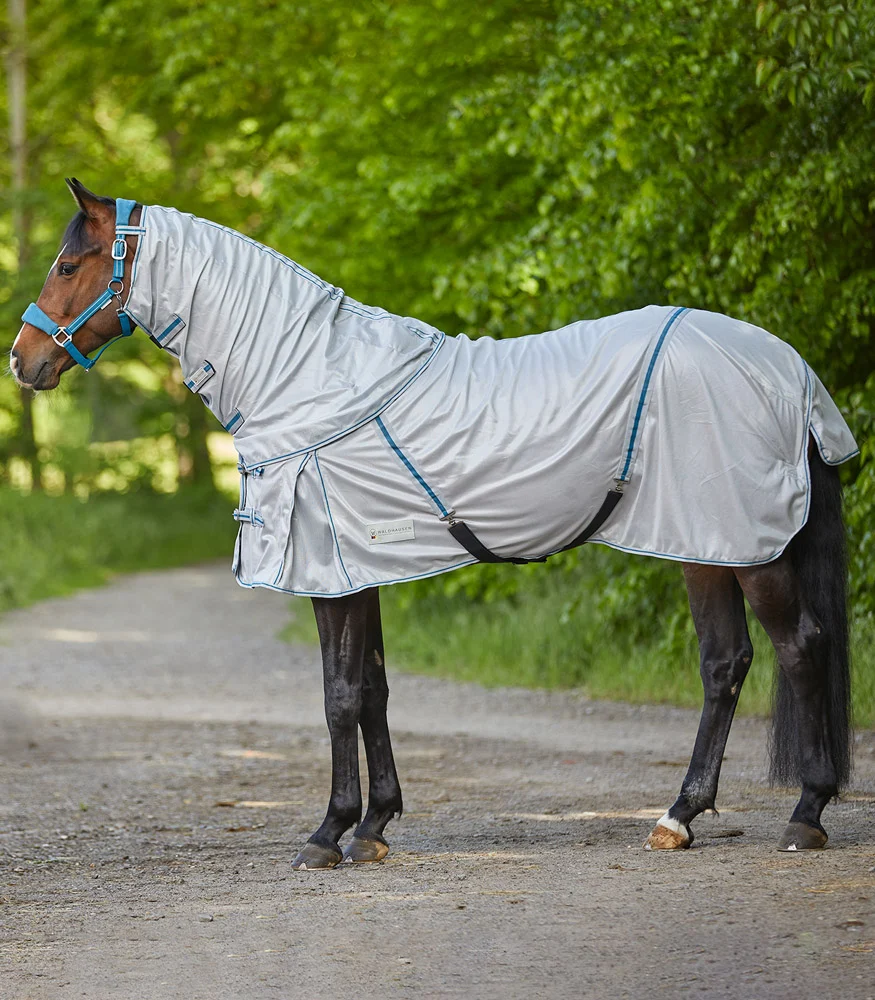 Waldhausen Protect - Vliegendeken Paard - Met Hals - Zilver - 115/165