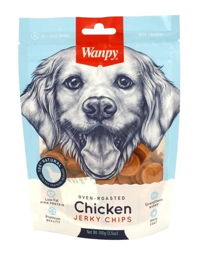 Wanpy Oven Roasted Chicken Jerky Chips - 100 gr - Image 2