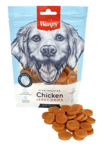 Wanpy Oven Roasted Chicken Jerky Chips - 100 gr