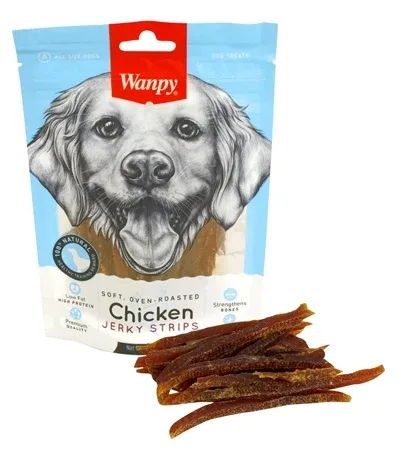 Wanpy Soft Oven Roasted Chicken Jerky Strips - 100 gr
