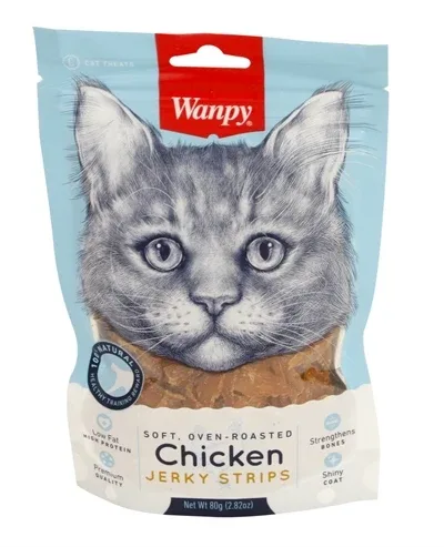 Wanpy Soft Oven Roasted Chicken Jerky Strips - 80 gr - Image 2